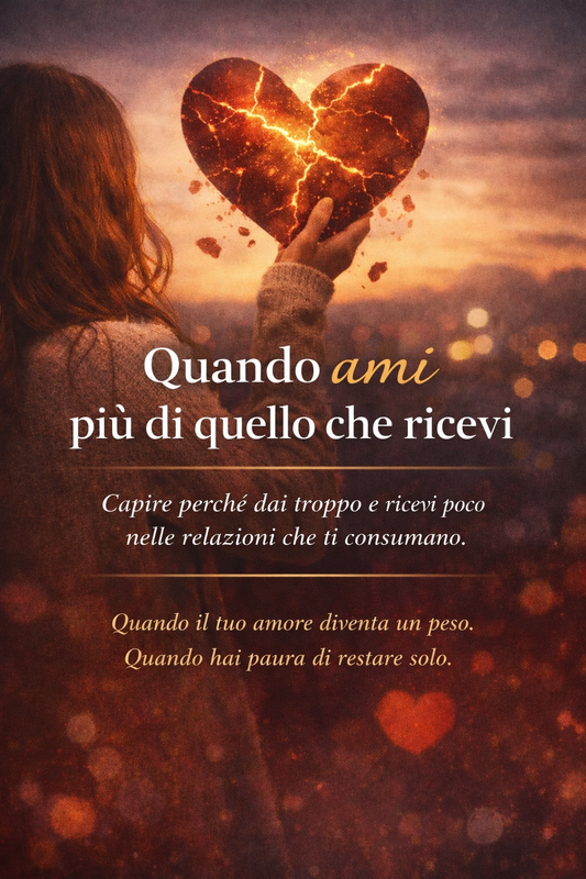 Quando ami più di quello che ricevi: Capire perché dai troppo e ricevi poco nelle relazioni che ti consumano
