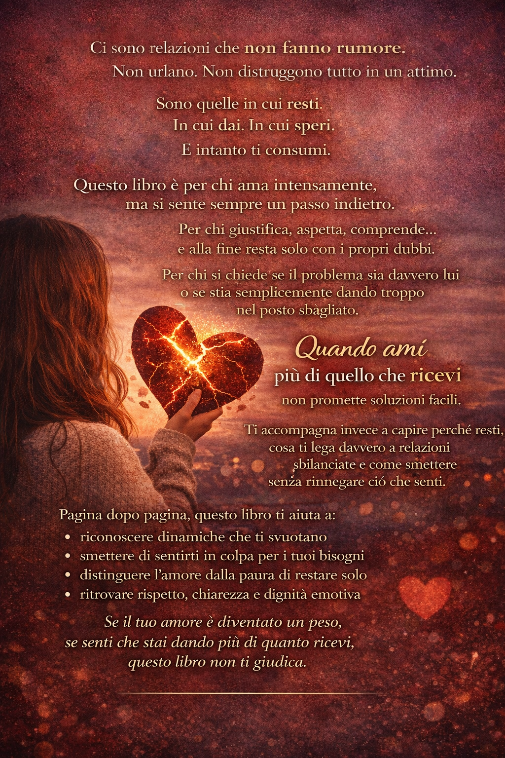 Quando ami più di quello che ricevi: Capire perché dai troppo e ricevi poco nelle relazioni che ti consumano